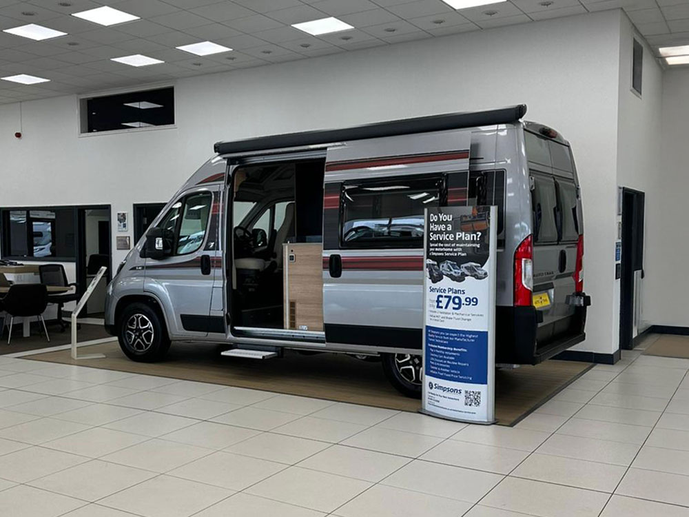 Simpsons Motorhomes showroom